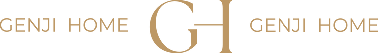 Genji Home logo with 'GH' initials in gold on a white background