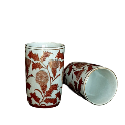 Japanese Kutani - Tea Cup 'Thistle'